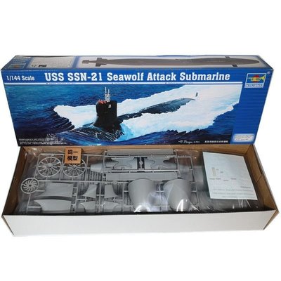 【鳴一】小號手艦船模型 05904 1/144 美國海狼級攻擊核潛艇