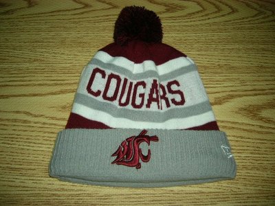 缺貨 NCAA毛帽 NEW ERA Washington State Cougars 灰色 酒紅色