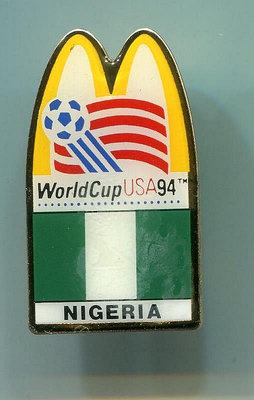 1994年 美國 世界杯足球 FIFA 章 徽章 麥當勞 尼日利亞
