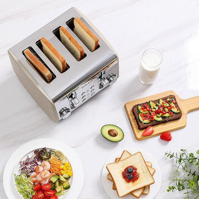 早餐機 Silede出口英國多士爐烤面包機家用烤土司多功能全自動早餐機