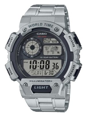 【萬錶行】CASIO 10年電力數位電子錶 AE-1400WHD-1A