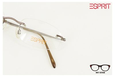 【My Eyes 瞳言瞳語】Esprit 蜜糖銅超輕量無邊鏡架 簡潔設計 細鏡架設計 男女皆宜 (9177)