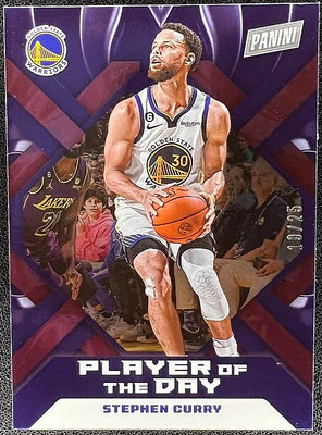 NBA 球員卡 Stephen Curry 2022-23 Player of the Day Purple 限量25