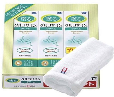 日本旅美人 葡萄糖胺軟膏 60g*3 加贈今治毛巾（專屬賣場勿下標）