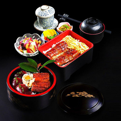 現貨 促銷金扇鰻魚飯盒壽司料理便當盒單層帶蓋日式便當盒點心外賣盒可開發票