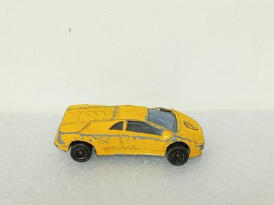 (二手美捷輪小車)法國Majorette Lamborghini Diablo黃色塗裝小車(A843)