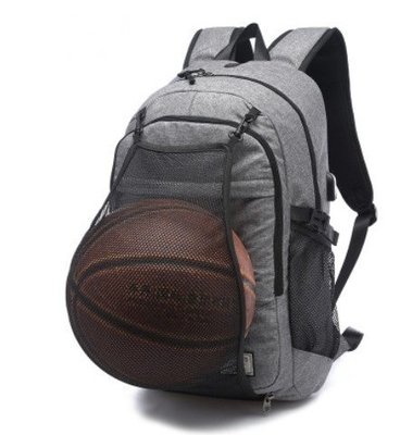 (小樹的店) 籃球後背包 大容量戶外運動包健身包 商務 筆電包 學生雙肩書包 充電口 籃球 安全帽 usb充電背包mp