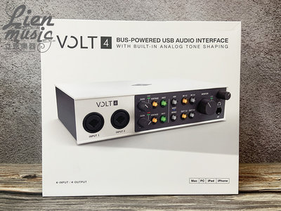 立恩樂器 公司貨》Universal Audio VOLT4 USB 錄音介面 VOLT 4 樂器錄音 吉他錄音