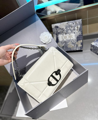 【二手】折疊禮盒 Dior迪奧女包新品MONTAIGNE藤格紋鏈條包 手