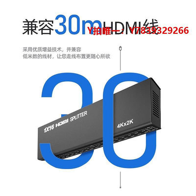 切換器優聯 HDMI2.0分配器1分16電腦電視監控顯示器分屏器一進十六出12出高清4k60Hz分頻器屏幕拓展器一分十六