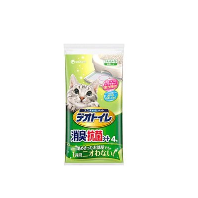 SNOW的家-日本Unicharm 一周間消臭抗菌貓尿墊4片(81830112