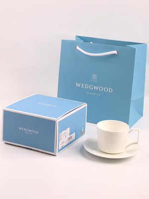 廠家出貨WEDGWOOD威基伍德意大利浮雕咖啡杯碟骨瓷下午茶杯碟馬克杯禮盒