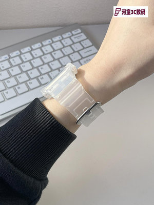 【液態硅膠】超軟適用applewatch硅膠一體式表帶蘋果手表S8【河童3C】