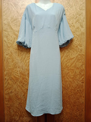 全新【唯美良品】SUDUOYA 藍色綁帶造型雪紡洋裝~C428-8891  3XL.