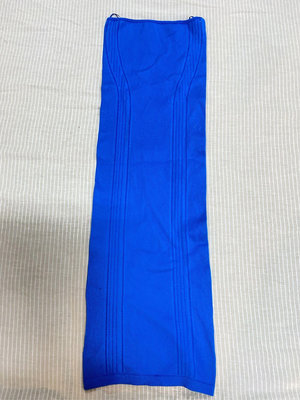 Zara 寶藍色平口羅紋連身裙(XS)