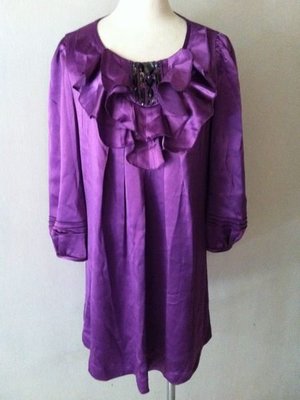 Donna Hsu 六藝紫色緞面洋裝 晚宴服(A84)