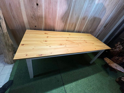 松木原木桌 北歐風原木桌 聚餐桌 會議桌 工業風工作桌 餐桌 大板桌 長桌 工作桌 實木桌 書桌A6757晶選傢俱