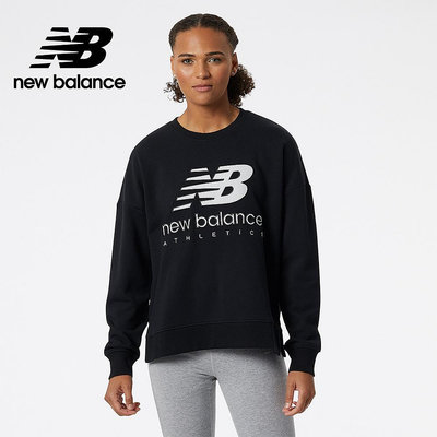【New Balance】NB衛衣_女性_黑色_AWT21500BK