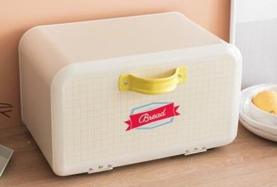 4587A 歐式鐵藝食物收納盒 可愛鐵製麵包盒居家廚房食品零食盒 收納盒儲糧箱防塵吐司箱