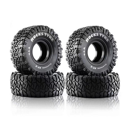 阿西雜貨鋪4 件 1.9 英寸橡膠輪胎 120*48 毫米攀岩輪胎適用於 1/10 遙控車 TRX4 SCX10 D90 9