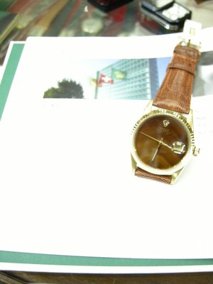 ROLEX 勞力士16018/ 18K金蠔式款K金錶壳特定鑄造/ 稀有特殊宝石面 品相很美 *