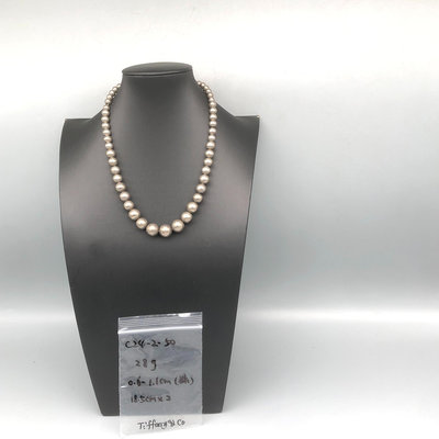 【國內現貨】 Tiffany蒂芬尼純銀銀珠項鍊。