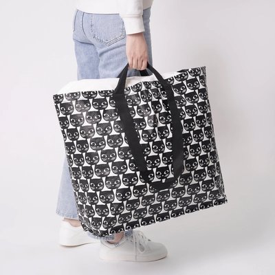 ＊日式雜貨館＊日本 宜家 IKEA 限定 環保購物袋 黑貓購物袋 幾何圖形購物袋 簡約條紋購物袋 購物袋 收納袋 (M)