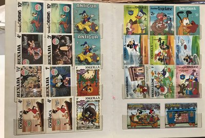 迪士尼卡通郵票（新票）一本共12頁