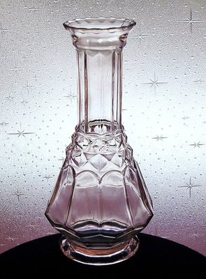 老玻璃花瓶花器八角老玻璃瓶台灣民藝玻璃工藝品玻璃藝術品粉紅色【心生活美學】