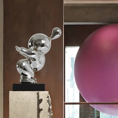 【熱賣精選】 抽象人物落地雕塑裝置藝術樣板房間客廳玄關卡通吹泡泡裝飾品擺件