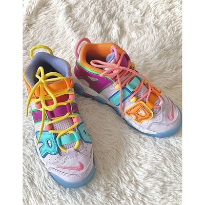 【正品】  Nike Air More Uptempo 女款 橙藍紫 休閒鞋 籃球鞋 DH0624-500 現貨