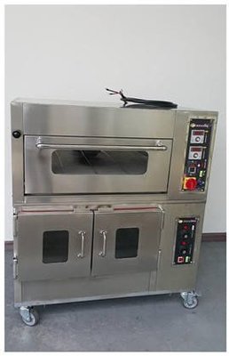 【原豪專業客製化】】『新型第二代 』商業用-一門一盤專業烘培電烤箱+四盤溫濕度發酵箱