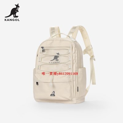 特賣-新品背包KANGOL中號雙肩包女大學生簡約百搭運動背包防水大容量書包ins風滿額免運
