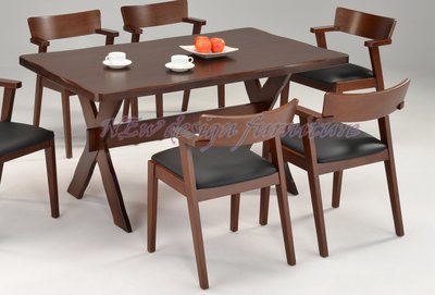 【N D Furniture】台南在地家具-田園風邊緣波浪造型150cm實木餐桌/工作桌/會議桌BG