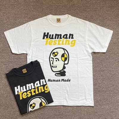 【熱賣精選】現貨HUMAN MADE A$AP Rocky TESTING聯名機器人竹節棉短袖T恤