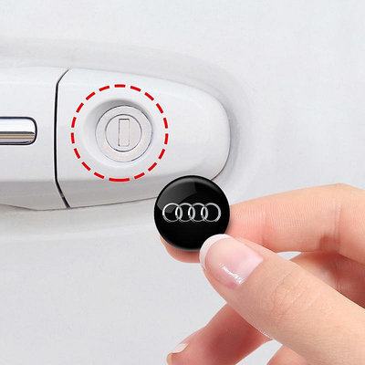 2 件裝車門鎖鑰匙孔保護貼紙標誌適用於奧迪 Sline A3 A4 A5 A6 A7 A8 Q3 Q5 Q7 S3 S4
