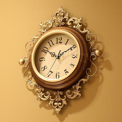 美式藝術時鐘掛墻創意鐘表客廳家用時尚歐式復古掛鐘大氣掛表