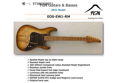 詩佳影音現貨 日產FGN Fujigen富士弦EOS-EW1-RM電吉他限量款中國區首發影音設備