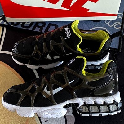 【正品】Stussy x Nike Air Zoom Spiridon KK 黑黃 無帶設計 跑 CJ9918-001潮鞋
