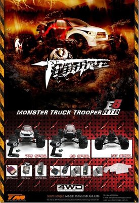 天母168 精凌 TM E6 大腳車 Monster Truck Trooper 4WD 6S高壓無刷版 免運