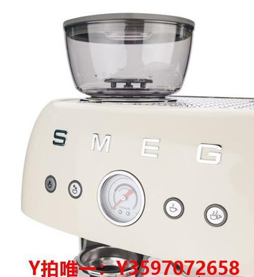 咖啡機SMEG新款 EGF03CR 50's Style Espresso SMEG一體 半自動咖啡機