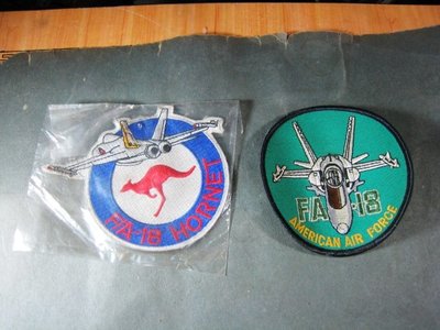 【布章。臂章】美國海軍F/A-18大黃蜂空中戰機部隊徽章一組/布章 電繡 貼布 臂章 刺繡