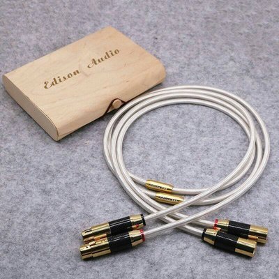 愛迪聲 Edison audio 4層隔離 4芯鍍銀 + 碳纖維鍍金頭 XLR平衡線