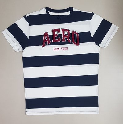 MISHIANA MISHIANA 美國品牌 AEROPOSTALE 男生款圓領橫條短袖T恤 ( 特價出售 )