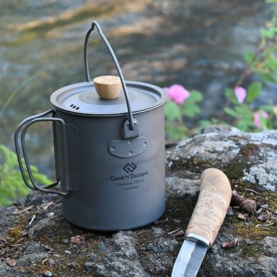 【創優】Cook'n'Escape戶外純鈦法壓壺咖啡壺露營旅游專用雙層泡茶神器咖啡壺器具