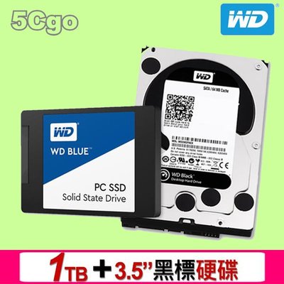 5Cgo【捷元】WD 2.5吋 1TB SSD + 3.5吋黑標硬碟(可替換容量)