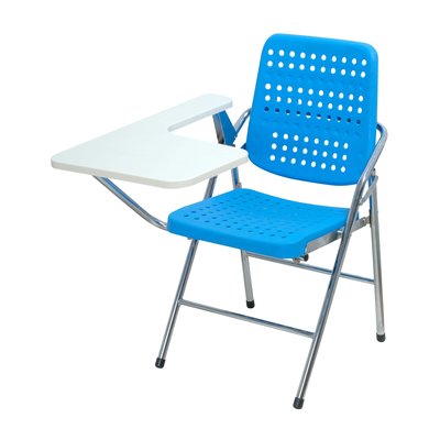 【OA批發工廠】白宮塑鋼課桌椅 電鍍腳架 折疊椅 大學椅 上課椅 學生椅 美語椅 藍色 批發價請私訊 112
