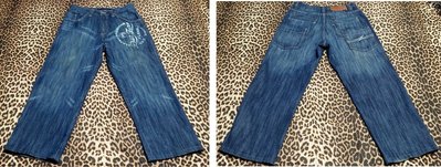 美國 Phat Farm Jeans牛仔褲 男款 垮褲 hip hop款 直筒-32~33腰【JK嚴選】LV 鬼怪