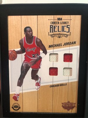 Michael Jordan Supreme Hard Court NBA Relics Quad Jersey 地板