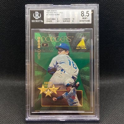 1995 Zenith Rookie roll call , Hideo Nomo #7 , BGS 8.5 , 野茂英雄 , 新人年